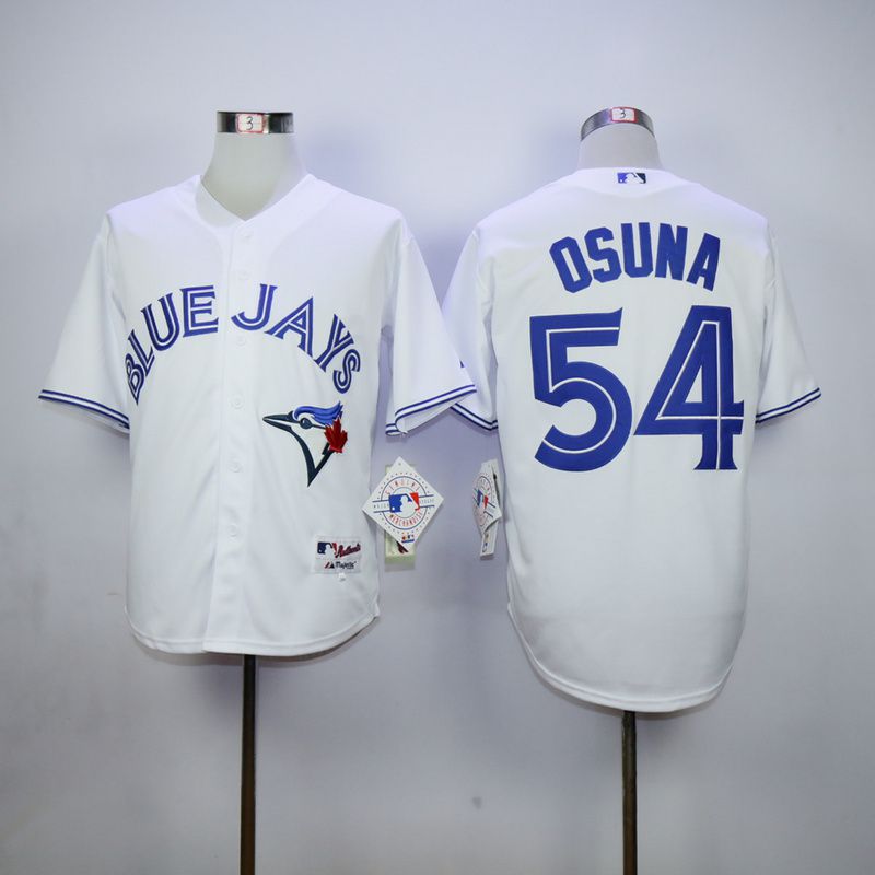Men Toronto Blue Jays #54 Osuna White MLB Jerseys->toronto blue jays->MLB Jersey